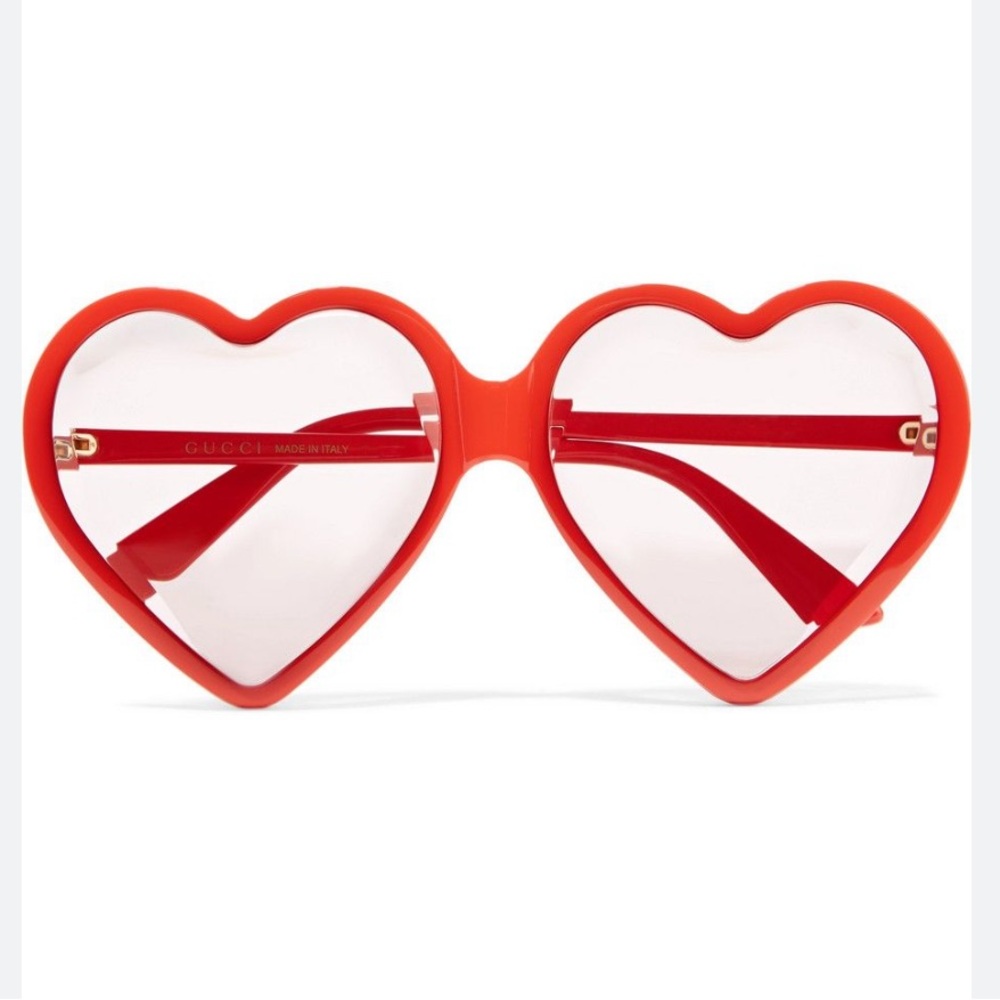 Gucci ❤️ Heart-Shaped Red Sunglasses